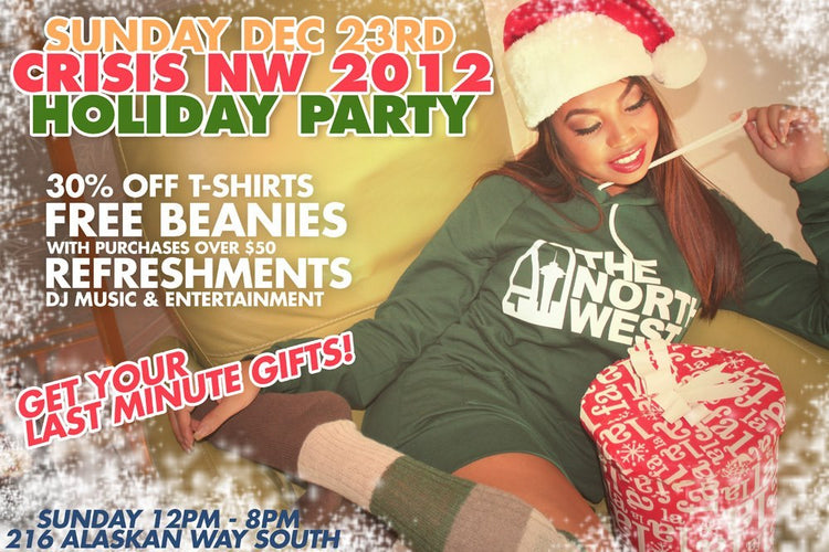 CRISIS NW HOLIDAY PARTY… SUNDAY!