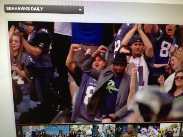 Vitamin D caught reppin our Raincity T on the Seahawks website....