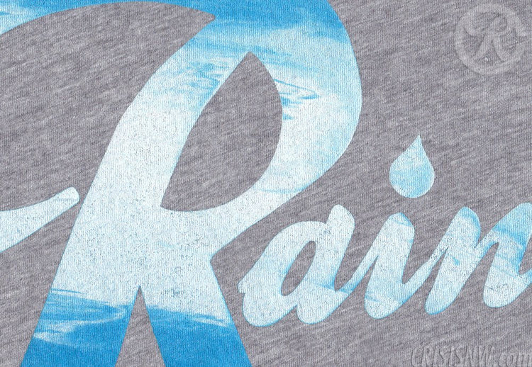 Custom “Faded" Hand Screen Printed "Raincity"...