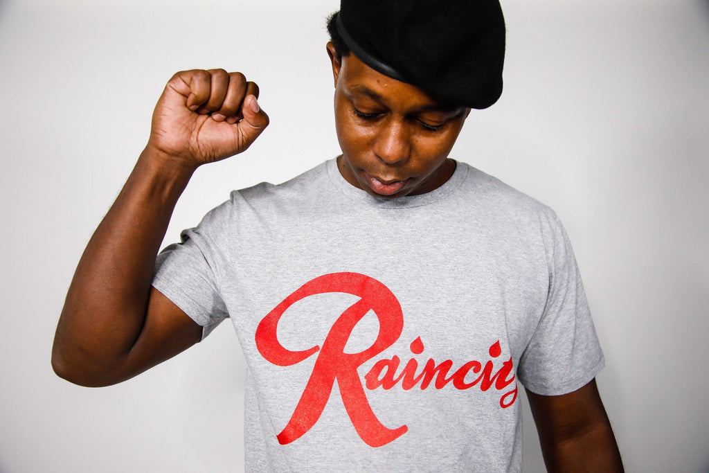 Raincity (Men's T-Shirt) Concrete/Red - The North West Clothing