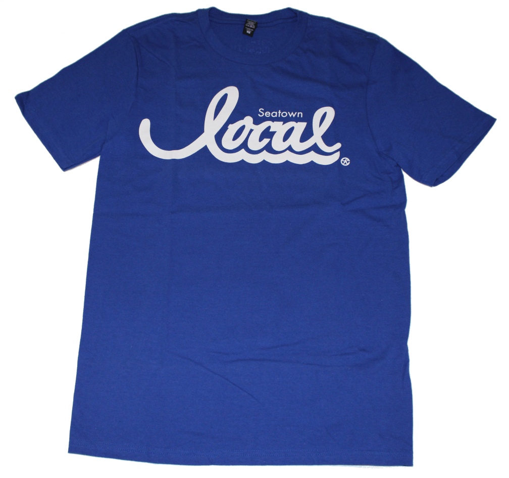 Seatown Local T-Shirt (Men's) Blue/White - The North West Clothing