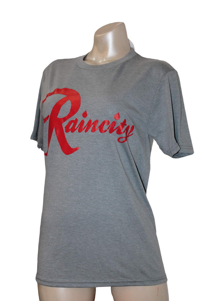 Raincity Unisex T-Shirt, Light Heathered Grey - The North West Clothing