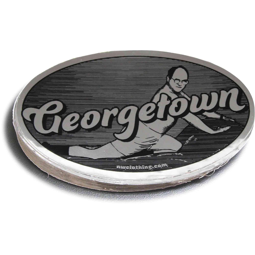 Seattle Georgetown Chrome Vinyl Sticker, 5x3" Oval - The North West Clothing