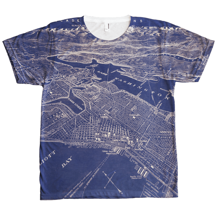 Seattle Area Map T-Shirt (Men's)