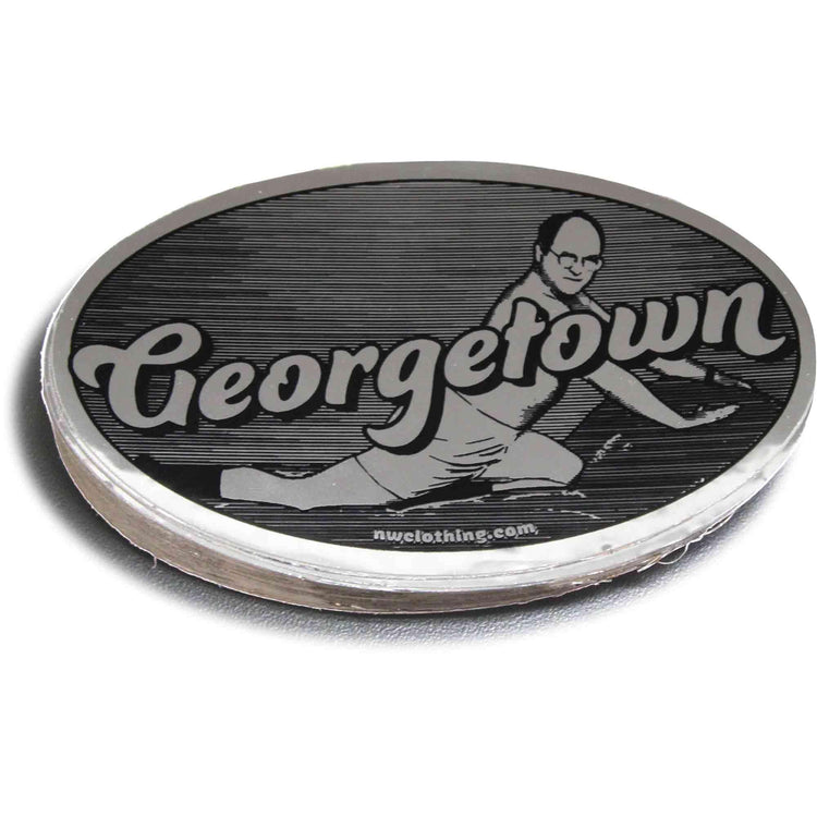 Seattle Georgetown Chrome Vinyl Sticker, 5x3" Oval