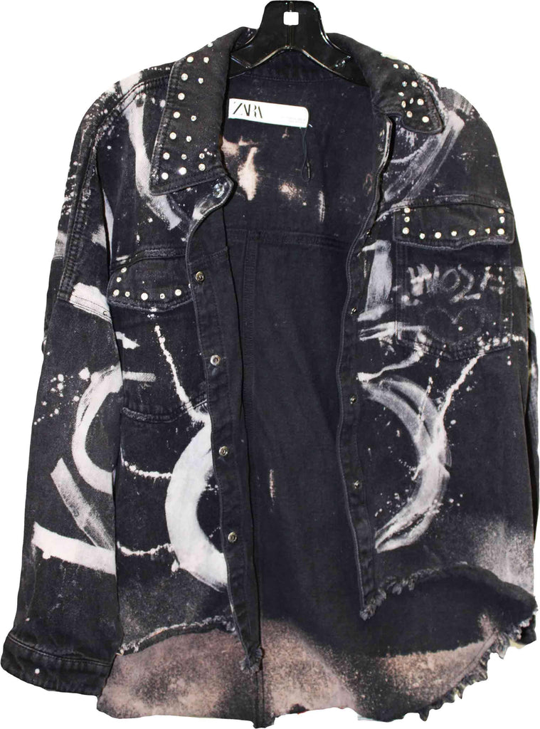 Wolfdelux Women's Studded Denim Jacket, Medium - The North West Clothing