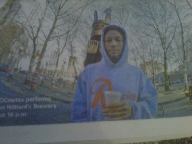 Oc Notes rockin the Raincity hoodie in this weeks Seattle Weekly