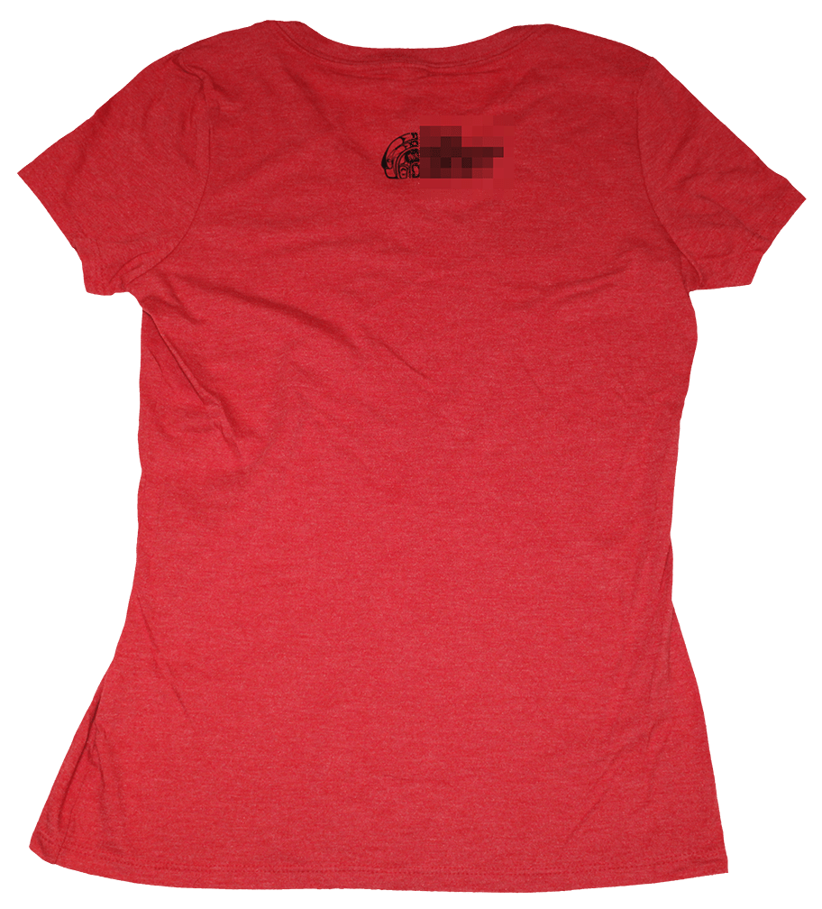 Native The Nxrth Wxst V-Neck T-Shirt (Women's) Red Frost - The North West Clothing