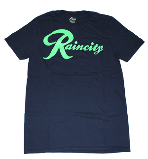 Raincity (Men's T-Shirt) Action Green/Navy
