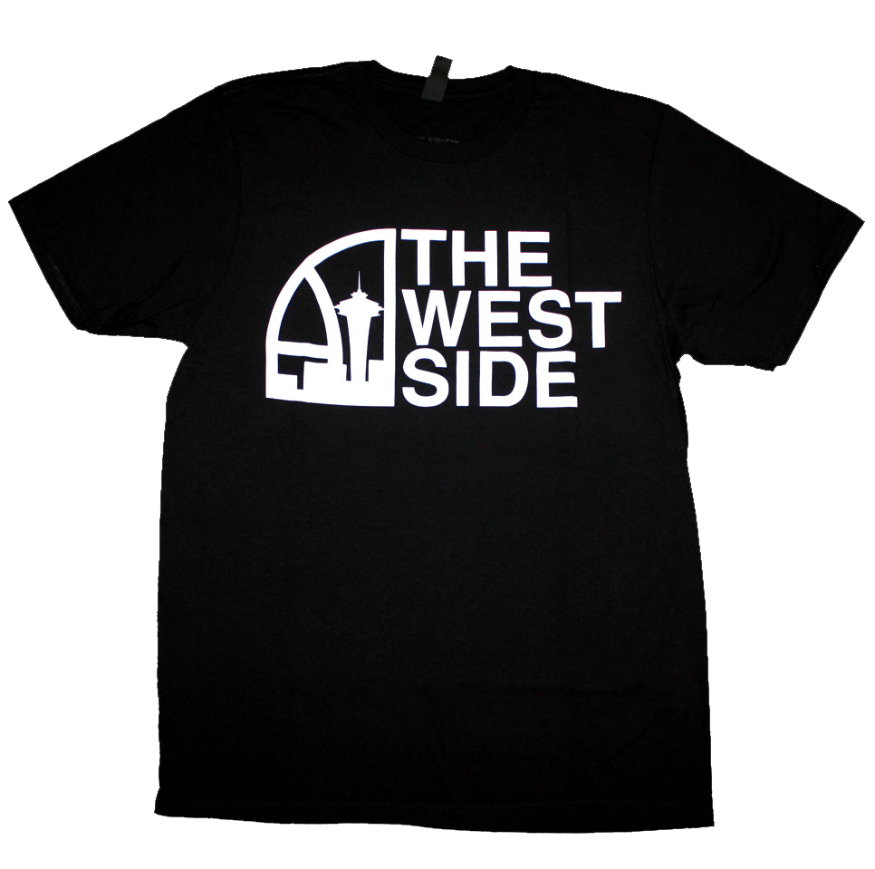 Seattle Super West Side T-Shirt (Men's) Black/White - The North West Clothing