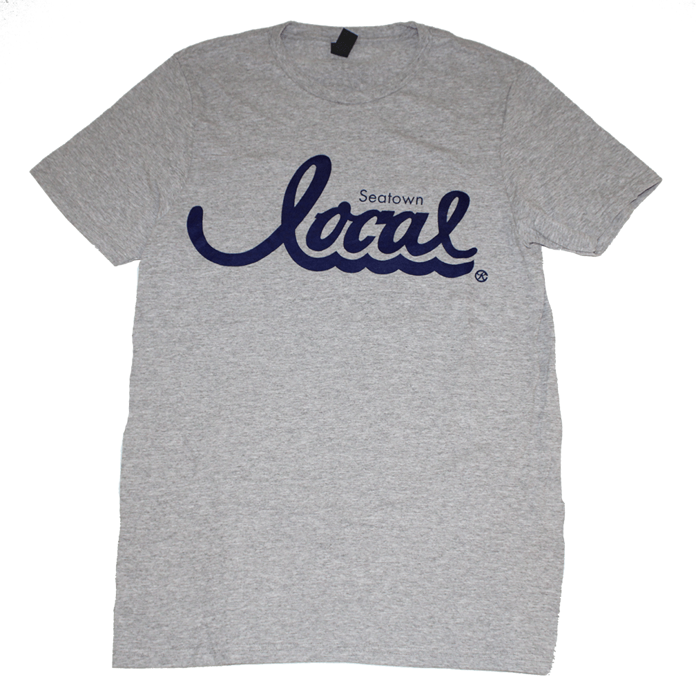 Seatown Local T-Shirt (Men's) Cement/Navy - The North West Clothing