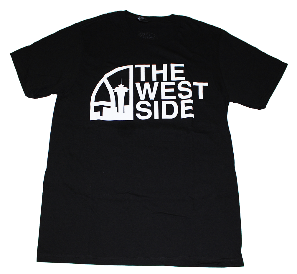 Seattle Super West Side T-Shirt (Men's) Black/White - The North West Clothing