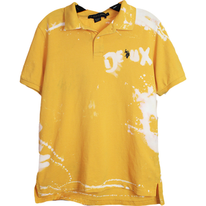 Wolfdelux Yellow Polo Golf T-Shirt, Men's Medium