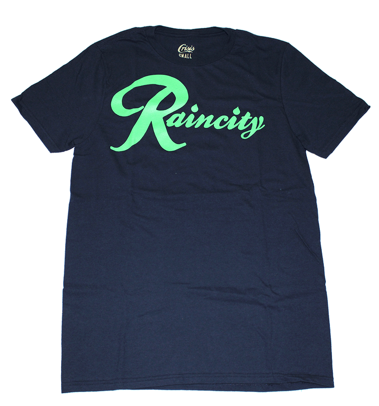 Raincity (Men's T-Shirt) Action Green/Navy