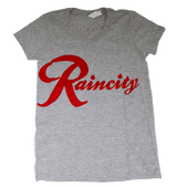 Raincity (Women's V-Neck) Concrete/Red - image 1