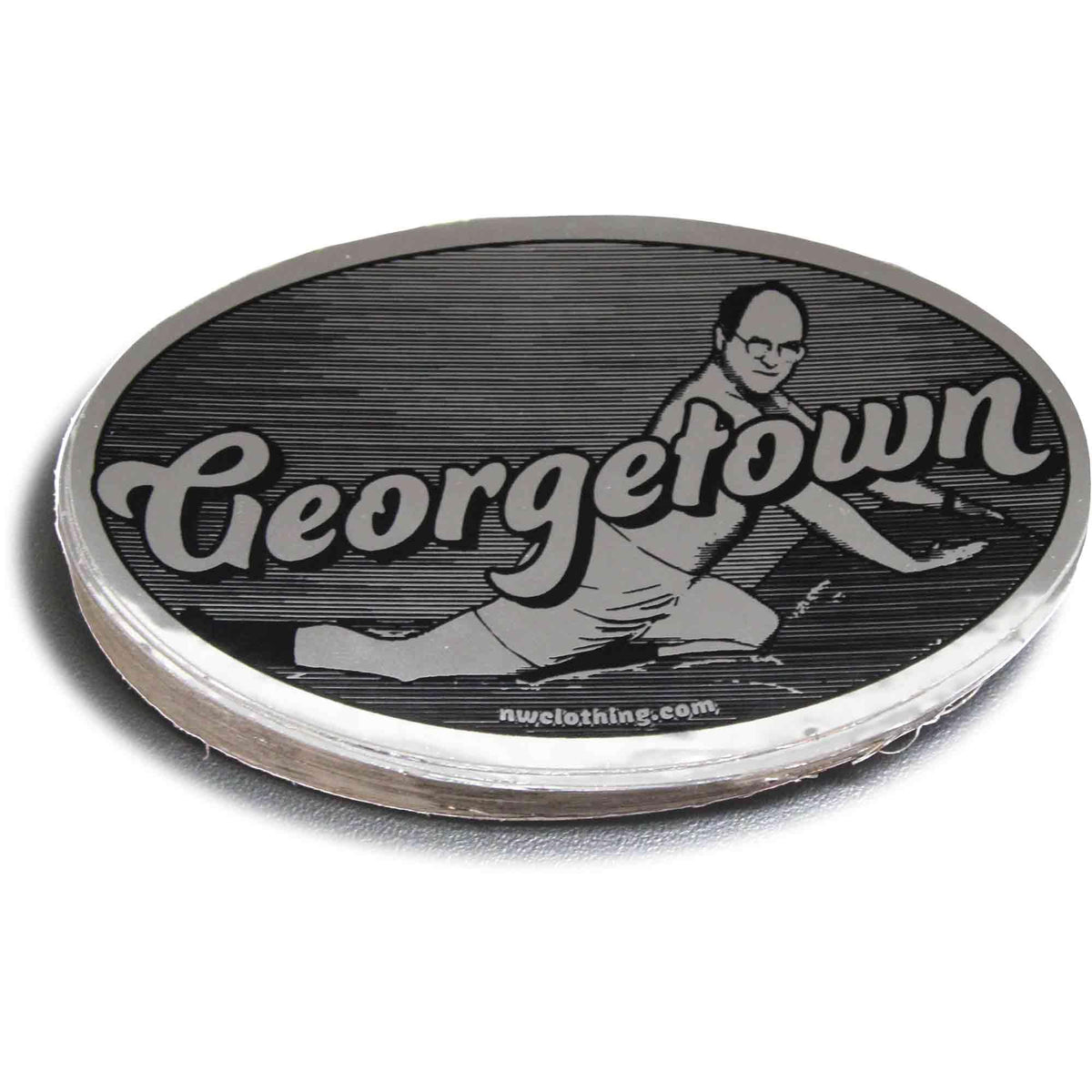 Seattle Georgetown Chrome Vinyl Sticker, 5x3" Oval - image 1 of 1