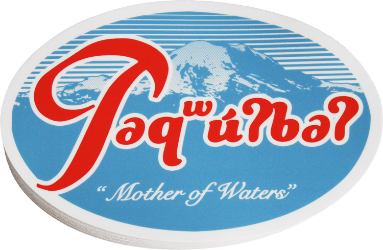 Təqʷuʔbəʔ (Mount Tacoma / Rainier) Color Vinyl Sticker